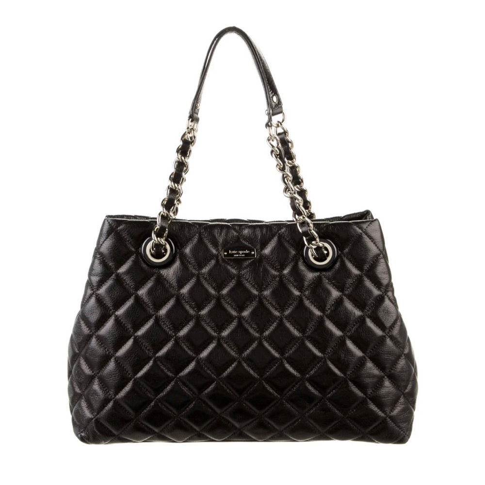 Kate Spade Black Quilted Tote Bag